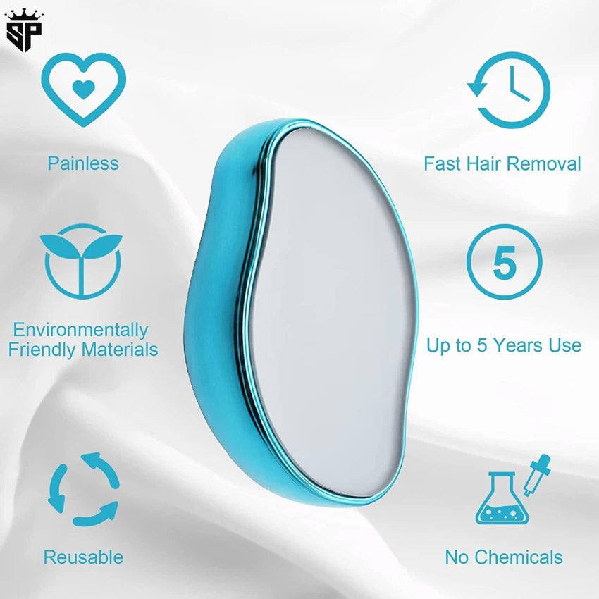 Reusable Crystal Hair Removal Tool – Painless Exfoliating Hair Eraser for Smooth, Silky Skin