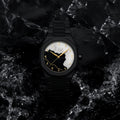 Black Aura Watch Elegant Design Durable Build Comfortable Strap Clear Display Perfect For Daily Wear And Special Occasions