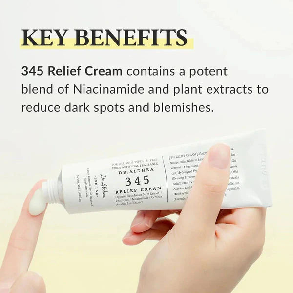 345 Relief Cream – Vegan & EWG Green Grade Soothing Moisturizer for Sensitive and All Skin Types